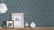 Vliestapete Alpha Architects Paper Retro Blau Metallic 274