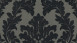 Vinyltapete Beflockt Castello Architects Paper Ornamente Grau Schwarz Metallic 805
