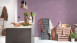 Vinyltapete lila Modern Klassisch Uni Streifen Trendwall 842