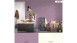 Vinyltapete lila Modern Klassisch Uni Streifen Trendwall 842