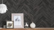 Vinyltapete grau Modern Ornamente Streifen Versace 4 514