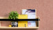 Vinyltapete rosa Modern Klassisch Uni Greenery 343
