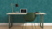 Vinyltapete blau Modern Klassisch Uni Sumatra 709