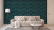 Vinyltapete blau Modern Retro Blumen & Natur Bilder Asian Fusion 651