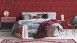 Vinyltapete rot Modern Retro Blumen & Natur Asian Fusion 701