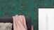 Vinyltapete grün Modern Retro Blumen & Natur Asian Fusion 722