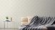 Vinyltapete creme Modern Retro Ornamente Streifen Pop Style 771