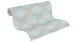 Vinyltapete blau Modern Retro Ornamente Streifen Pop Style 772