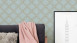 Vinyltapete blau Modern Retro Ornamente Streifen Pop Style 772