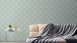 Vinyltapete blau Modern Retro Ornamente Streifen Pop Style 772