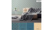 Vinyltapete blau Modern Retro Ornamente Streifen Pop Style 772