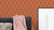 Vinyltapete orange Modern Retro Ornamente Streifen Pop Style 784