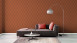 Vinyltapete orange Modern Retro Ornamente Streifen Pop Style 784