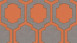 Vinyltapete orange Modern Retro Ornamente Streifen Pop Style 793