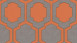 Vinyltapete orange Modern Retro Ornamente Streifen Pop Style 793