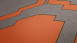 Vinyltapete orange Modern Retro Ornamente Streifen Pop Style 793