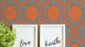 Vinyltapete orange Modern Retro Ornamente Streifen Pop Style 793