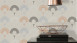 Vinyltapete grau Modern Retro Ornamente Streifen Pop Style 803