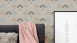 Vinyltapete grau Modern Retro Ornamente Streifen Pop Style 803