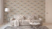 Vinyltapete grau Modern Retro Ornamente Streifen Pop Style 803