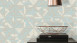 Vinyltapete blau Modern Retro Ornamente Streifen Pop Style 813