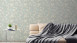 Vinyltapete blau Modern Retro Ornamente Streifen Pop Style 813