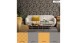 Vinyltapete braun Modern Retro Ornamente Streifen Pop Style 814