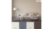Vinyltapete creme Modern Retro Ornamente Streifen Pop Style 821