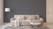 Vinyltapete schwarz Modern Retro Ornamente Streifen Pop Style 822