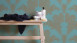 Vinyltapete Trendwall 2 Blumen & Natur Vintage Türkis 594