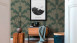 Vinyltapete Trendwall 2 Blumen & Natur Vintage Grün 595