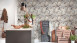 Vinyltapete Trendwall 2 Blumen & Natur Modern Grau 83