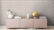Vinyltapete Titanium 3 Streifen Klassisch Beige 21