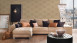 Vinyltapete Titanium 3 Streifen Klassisch Gold 44