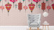 Vinyltapete The Wall Bilder Retro Rosa 481
