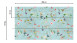 Vinyltapete The Wall Blumen & Natur Landhaus Türkis 681