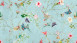 Vinyltapete The Wall Blumen & Natur Landhaus Türkis 681