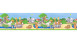 Papiertapete Bordüre bunt KinderModern Kinder Blumen & Natur Only Borders 10 716