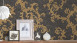 Vinyltapete Strukturtapete schwarz Landhaus Retro Barock Ornamente Versace 2 316