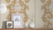 Vinyltapete Strukturtapete orange Retro Barock Landhaus Ornamente Blumen & Natur Versace 2 324
