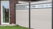 planeo Solid - Gartenzaun Designblende Glas30 BiColor Weiß