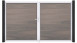 planeo Gardence Grande BPC-Tor - DIN Links 2-flügelig Bi-Color co-ex mit Silber-Alurahmen 