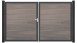 planeo Gardence Grande BPC-Tor - DIN Links 2-flügelig Bi-Color co-ex mit Anthrazit-Alurahmen 