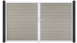planeo Gardence BPC-Tor - DIN Rechts 2-flügelig Bi-Color Sand mit Silber-Alurahmen 