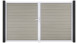 planeo Gardence BPC-Tor - DIN Links 2-flügelig Bi-Color Sand mit Silber-Alurahmen 