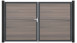 planeo Gardence BPC-Tor - DIN Links 2-flügelig Bi-Color co-ex mit Anthrazit-Alurahmen 