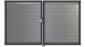 planeo Gardence Aluminium-Tor - DIN Links 2-flügelig Silbergrau mit Anthrazit-Alurahmen 