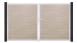 planeo Gardence PVC-Tor - DIN Rechts 2-flügelig Sheffield Oak mit Silber-Alurahmen 