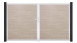 planeo Gardence PVC-Tor - DIN Links 2-flügelig Sheffield Oak mit Silber-Alurahmen 