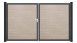 planeo Gardence PVC-Tor - DIN Links 2-flügelig Sheffield Oak mit Anthrazit-Alurahmen 